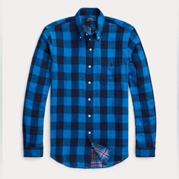 Polo Ralph Lauren Classic Fit Checked Double-Faced Shirt NEW size Medium - Picture 1 of 16